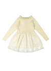 Baje Studio Moon knitted dress flower tule creme