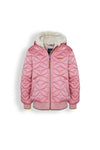 NoNo Bestie girls hooded bomber with allover flower stepping