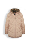 NoNo Baybee girls hooded mid long satin jacket