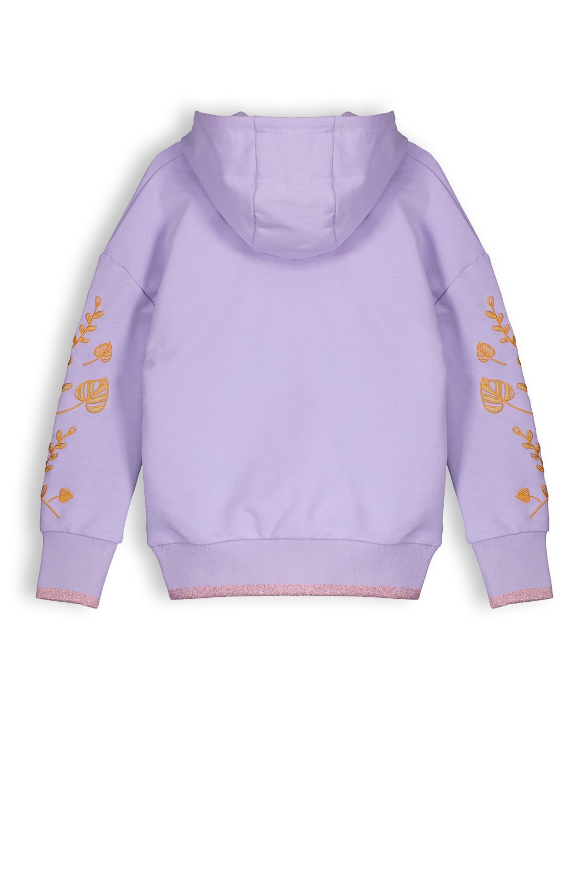 Meisjes Kumy girls hooded sweater van NoNo in de kleur Galaxy Lilac in maat 134-140.