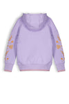 Meisjes Kumy girls hooded sweater van NoNo in de kleur Galaxy Lilac in maat 134-140.