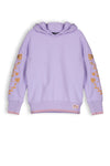 Meisjes Kumy girls hooded sweater van NoNo in de kleur Galaxy Lilac in maat 134-140.