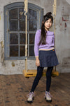 Meisjes Ketan girls soft knitted sweater van NoNo in de kleur Galaxy Lilac in maat 134-140.
