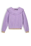 Meisjes Ketan girls soft knitted sweater van NoNo in de kleur Galaxy Lilac in maat 134-140.