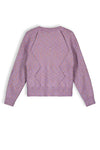 Meisjes Aloha girls knitted cardigan v-neck van NoNo in de kleur Galaxy Lilac in maat 134-140.