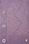 Meisjes Aloha girls knitted cardigan v-neck van NoNo in de kleur Galaxy Lilac in maat 134-140.