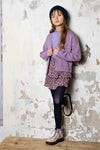Meisjes Aloha girls knitted cardigan v-neck van NoNo in de kleur Galaxy Lilac in maat 134-140.
