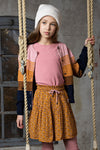 Meisjes Alou girls striped fine knit cardigan van NoNo in de kleur Navy Blazer in maat 134-140.