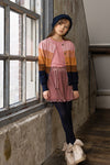 Meisjes Alou girls striped fine knit cardigan van NoNo in de kleur Navy Blazer in maat 134-140.