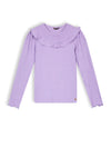 Meisjes Kris girls rib jersey tshirt l/sl van NoNo in de kleur Galaxy Lilac in maat 134-140.