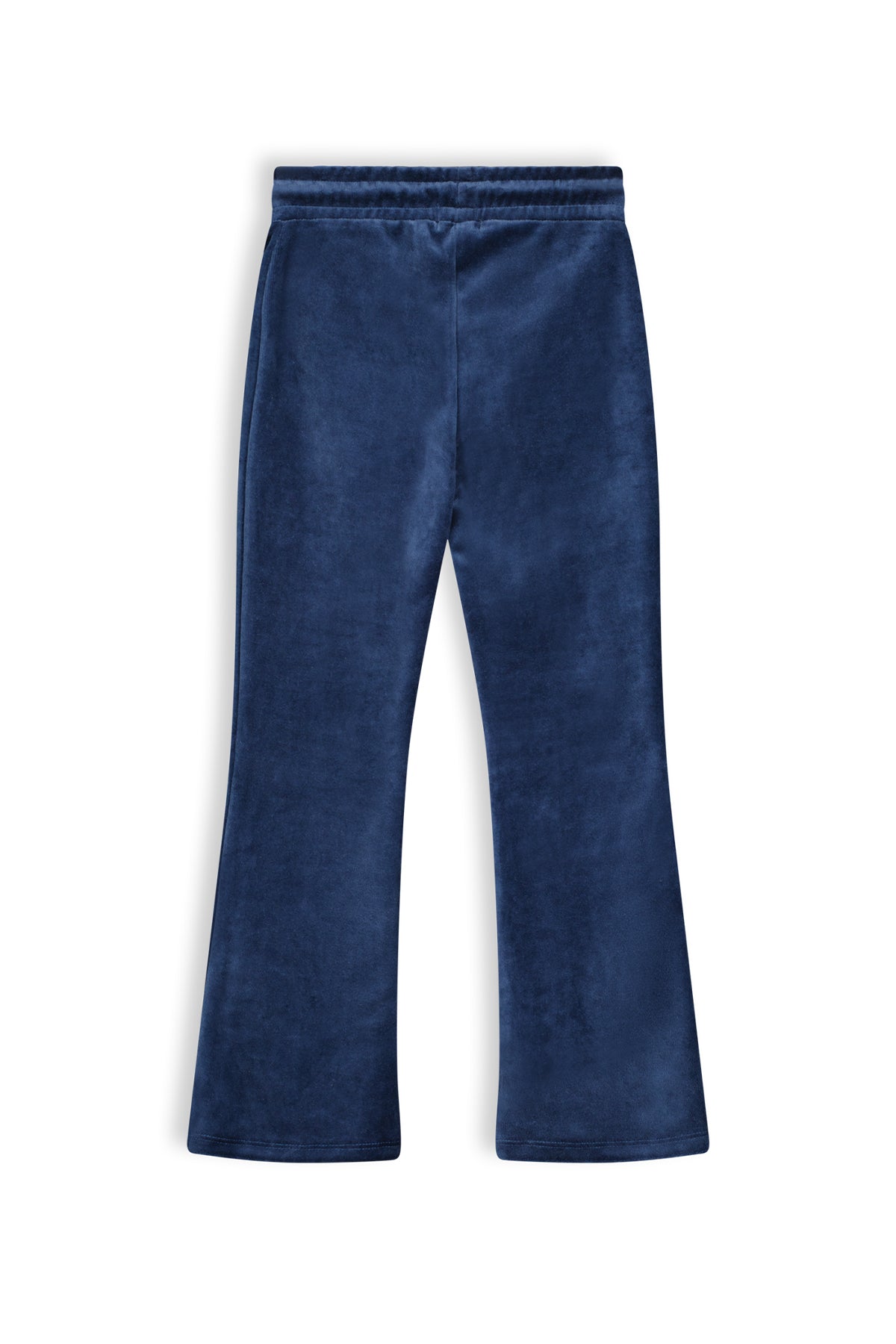 Meisjes Sady girls velours flared pants van NoNo in de kleur Ensign Blue in maat 134-140.