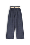 Meisjes Sayla girls check palazzo pants van NoNo in de kleur Navy Blazer in maat 134-140.