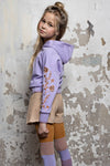 Meisjes Nella girls suedine short sand van NoNo in de kleur Sand Blush in maat 134-140.