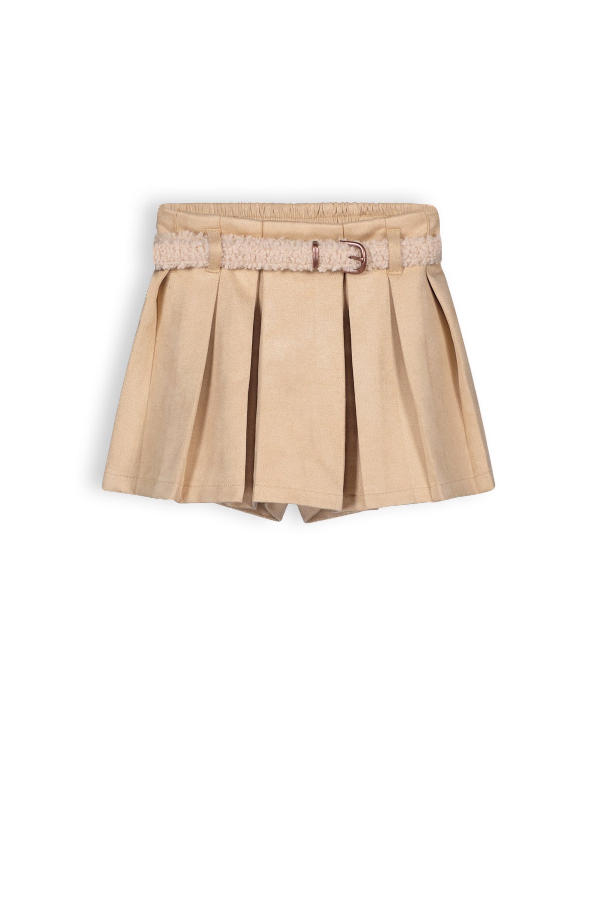 Meisjes Nella girls suedine short sand van NoNo in de kleur Sand Blush in maat 134-140.