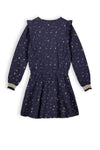 Meisjes Mira girls jersey dress navy van NoNo in de kleur Navy Blazer in maat 134-140.