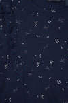 Meisjes Mira girls jersey dress navy van NoNo in de kleur Navy Blazer in maat 134-140.