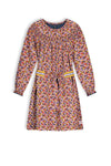 Meisjes Manilla girls wide fitted woven dress with belt pink van NoNo in de kleur Sunset Pink in maat 134-140.