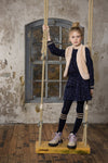 Meisjes Rachel girls tight with stripe detail van NoNo in de kleur Navy Blazer in maat 122-140.