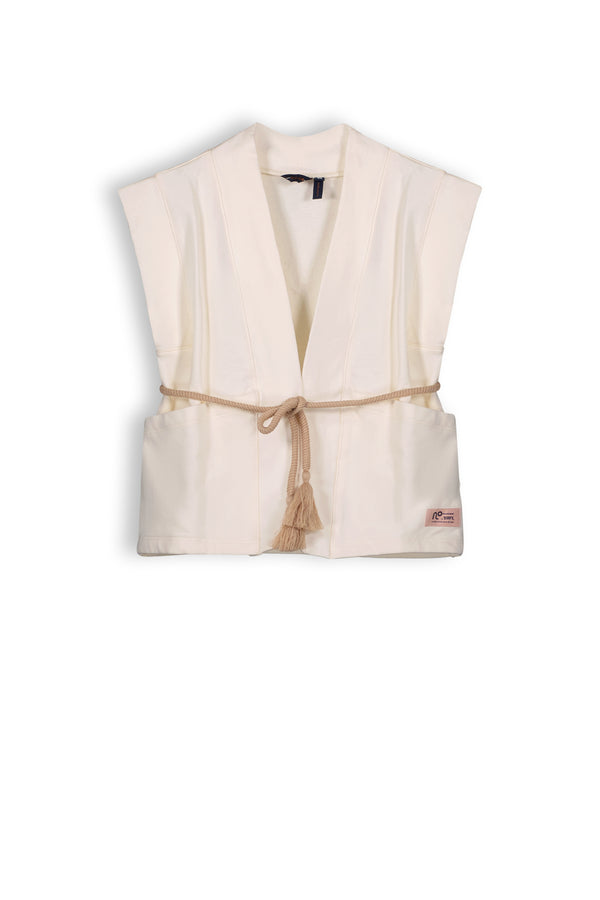 NoNo Kila girls sweat kimono n/sl ivory