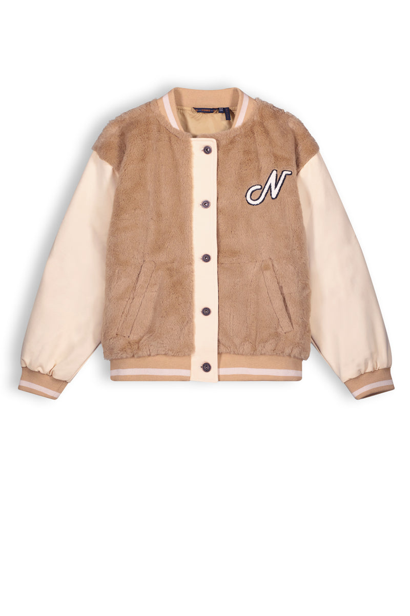 NoNo Arsy varsity girls indoor jacket sand