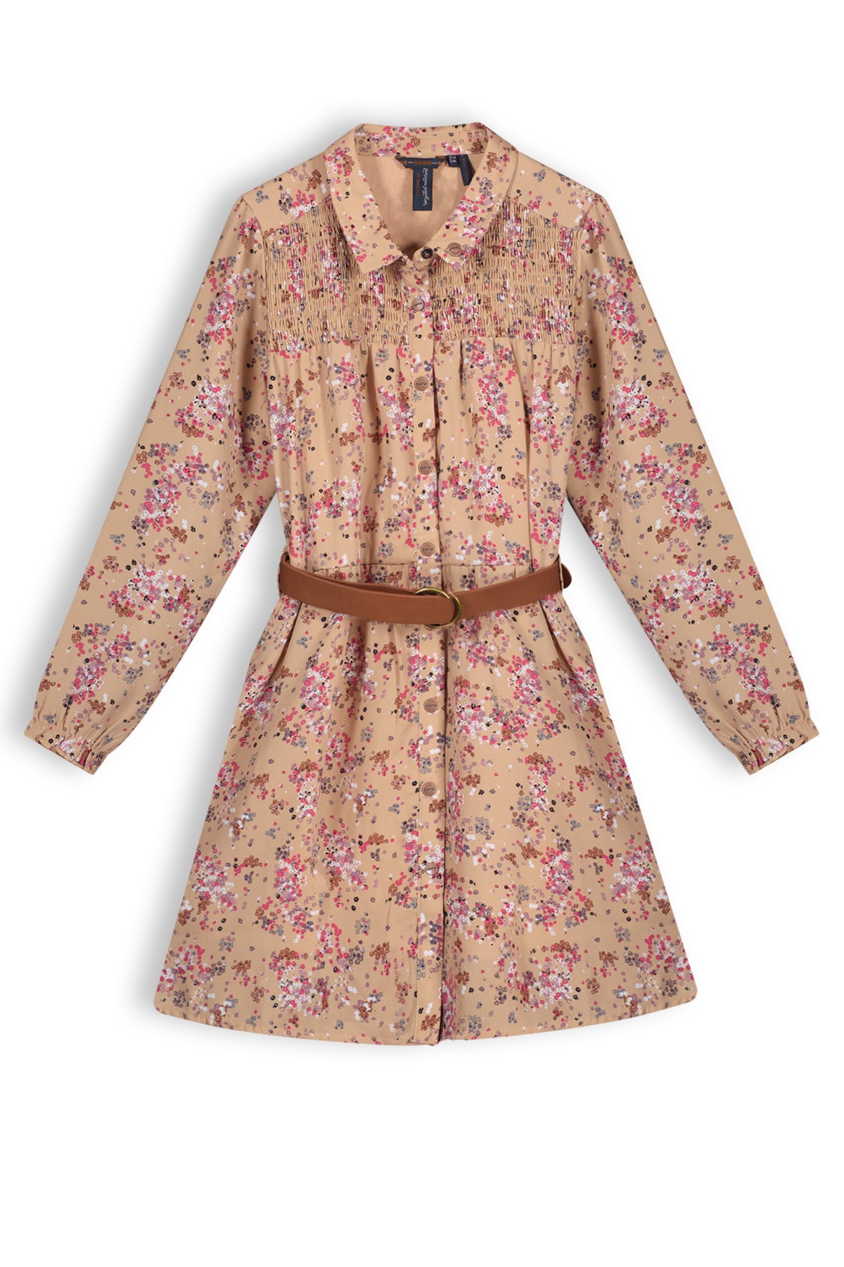 NoNo Milau girls woven dress sand