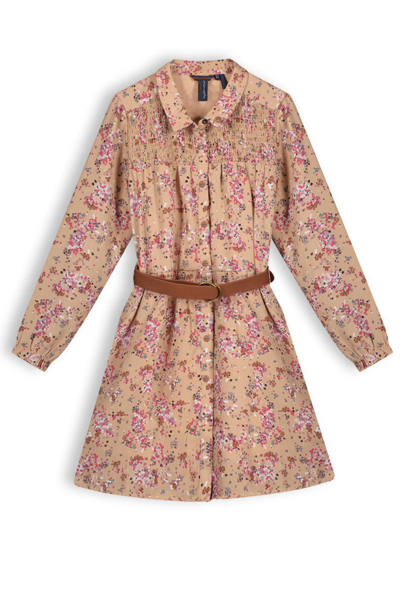 NoNo Milau girls woven dress sand