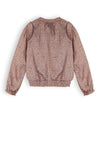 Meisjes Tami Girls Blouse Aop Dots Sand van NoNo in de kleur Sand Blush in maat 134-140.