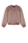 Meisjes Tami Girls Blouse Aop Dots Sand van NoNo in de kleur Sand Blush in maat 134-140.