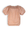 Meisjes Tommy Girls Plisse Blouse Light Gold van NoNo in de kleur Light Gold in maat 134-140.