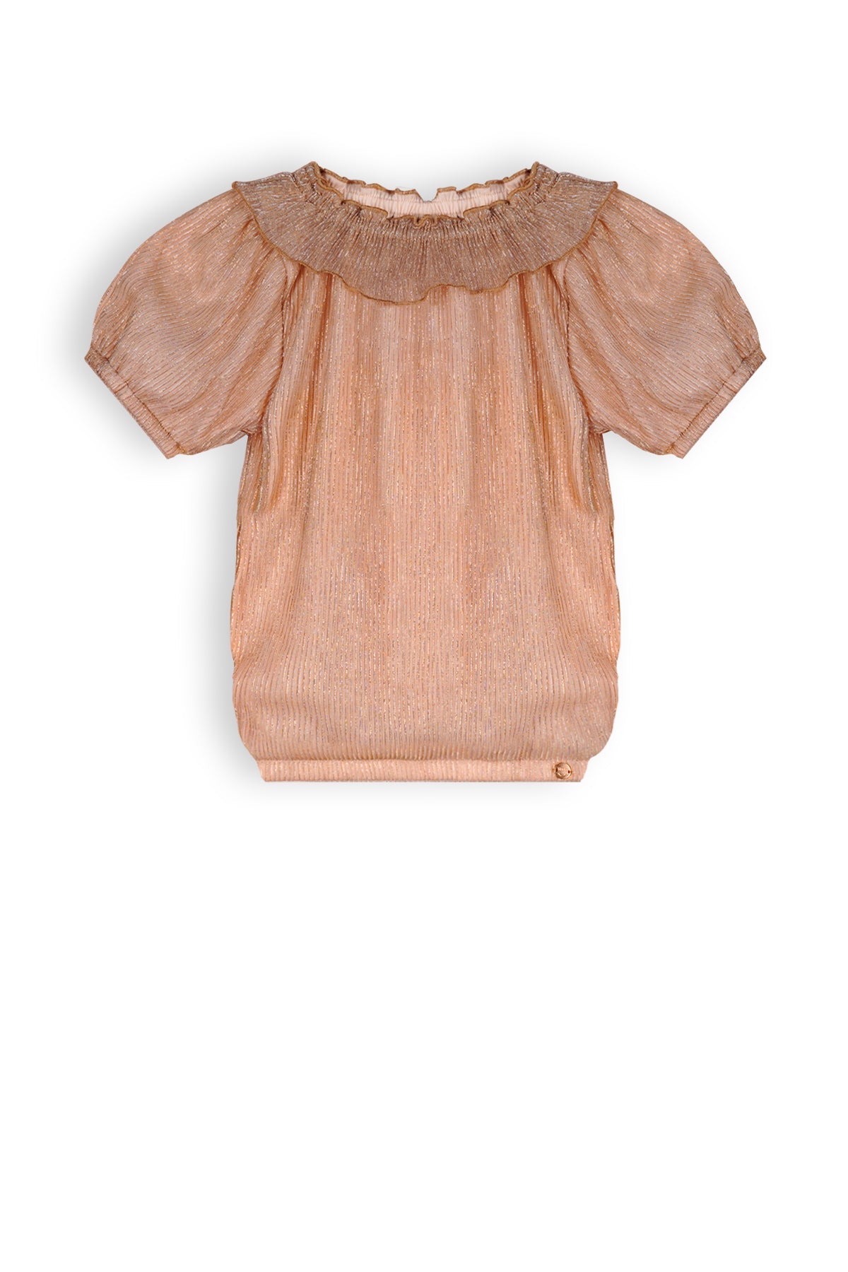 NoNo Tommy Girls Plisse Blouse Light Gold