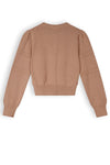Meisjes Alia Girls Button Up Lurex Knitted Cardigan van NoNo in de kleur Sand Blush in maat 134-140.