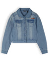Meisjes Dove Girls Denim Jacket Blue van NoNo in de kleur Denim in maat 134-140.