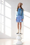 Meisjes Dove Girls Denim Jacket Blue van NoNo in de kleur Denim in maat 134-140.
