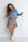Meisjes Dove Girls Denim Jacket Blue van NoNo in de kleur Denim in maat 134-140.