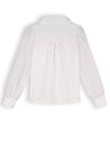 Meisjes Kemmy Girls Tshirt L/S With Collar White van NoNo in de kleur Snow White in maat 134-140.