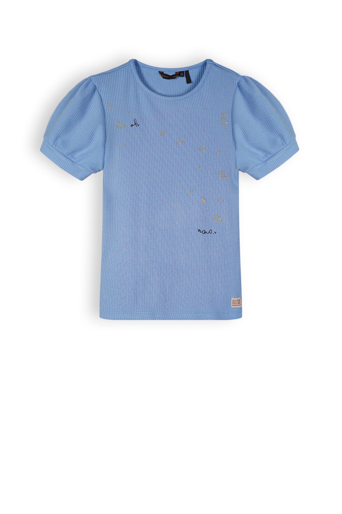 NoNo Kyoto Girls Rib Tshirt S/Sl With Refined Artwork At Chest