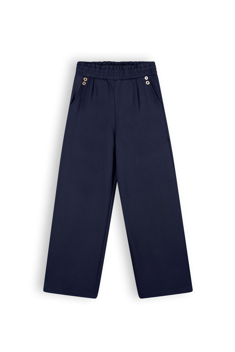 Meisjes Saida Girls Palazzo Pants Navy van NoNo in de kleur Navy Blazer in maat 134-140.