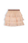 Meisjes Nika Girls Layered Plisse Skirt Light Gold+Jersey Pants Lining van NoNo in de kleur Light Gold in maat 134-140.