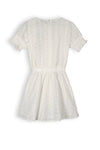Meisjes Mirabel Girls Dress S/Sl Embroidery Anglaise White van NoNo in de kleur Snow White in maat 134-140.