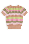 NoNo Kae Knitted Ajour Top With Waivy Effect