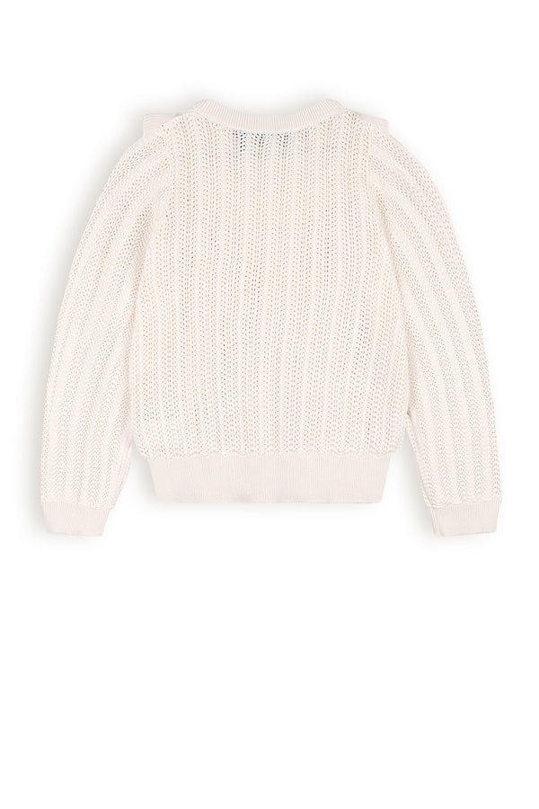 NoNo Kerala Ajour Knitted Sweater With Ruffle