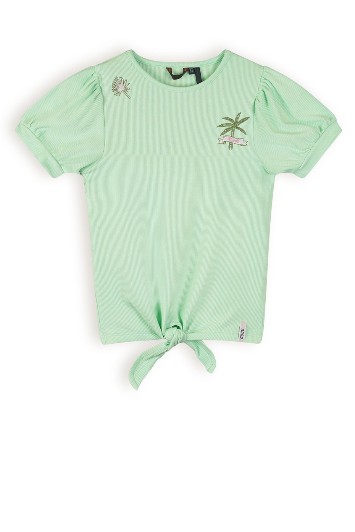 NoNo Komy Rib Jersey Tshirt With Knot