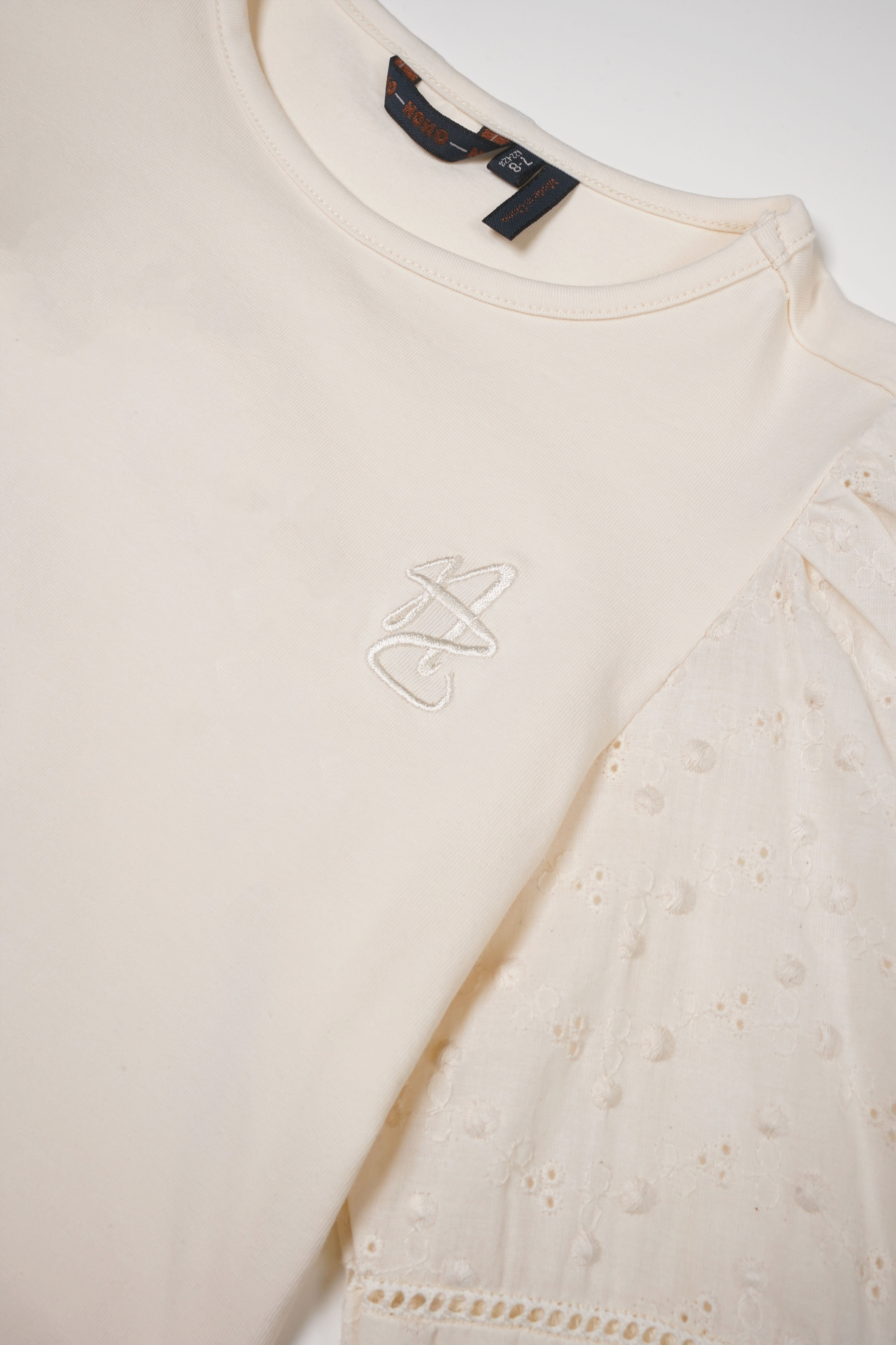 NoNo Kirza Jersey Top+ Embroidered Cotton Sleeves