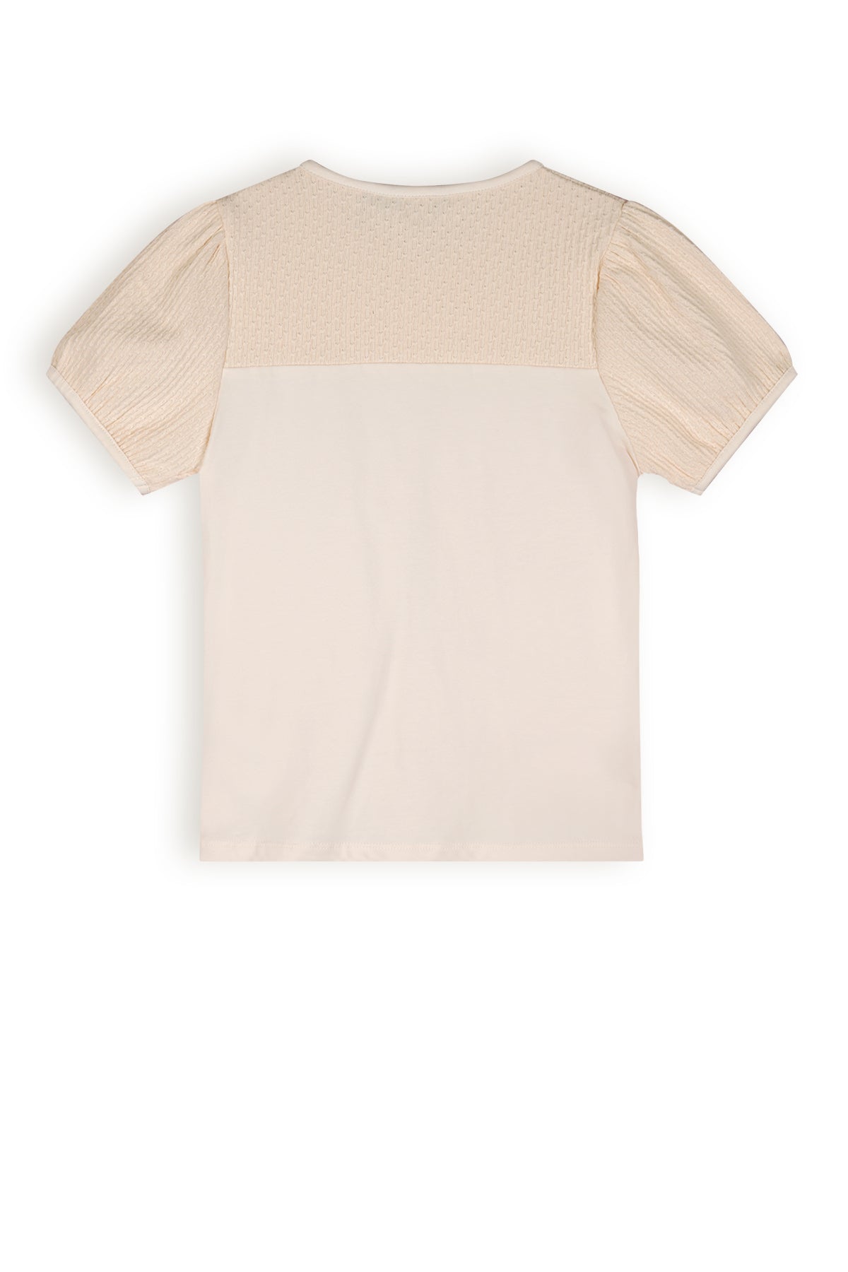 NoNo Karen T-Shirt Mixed Fabris Puffed Short Sleeves