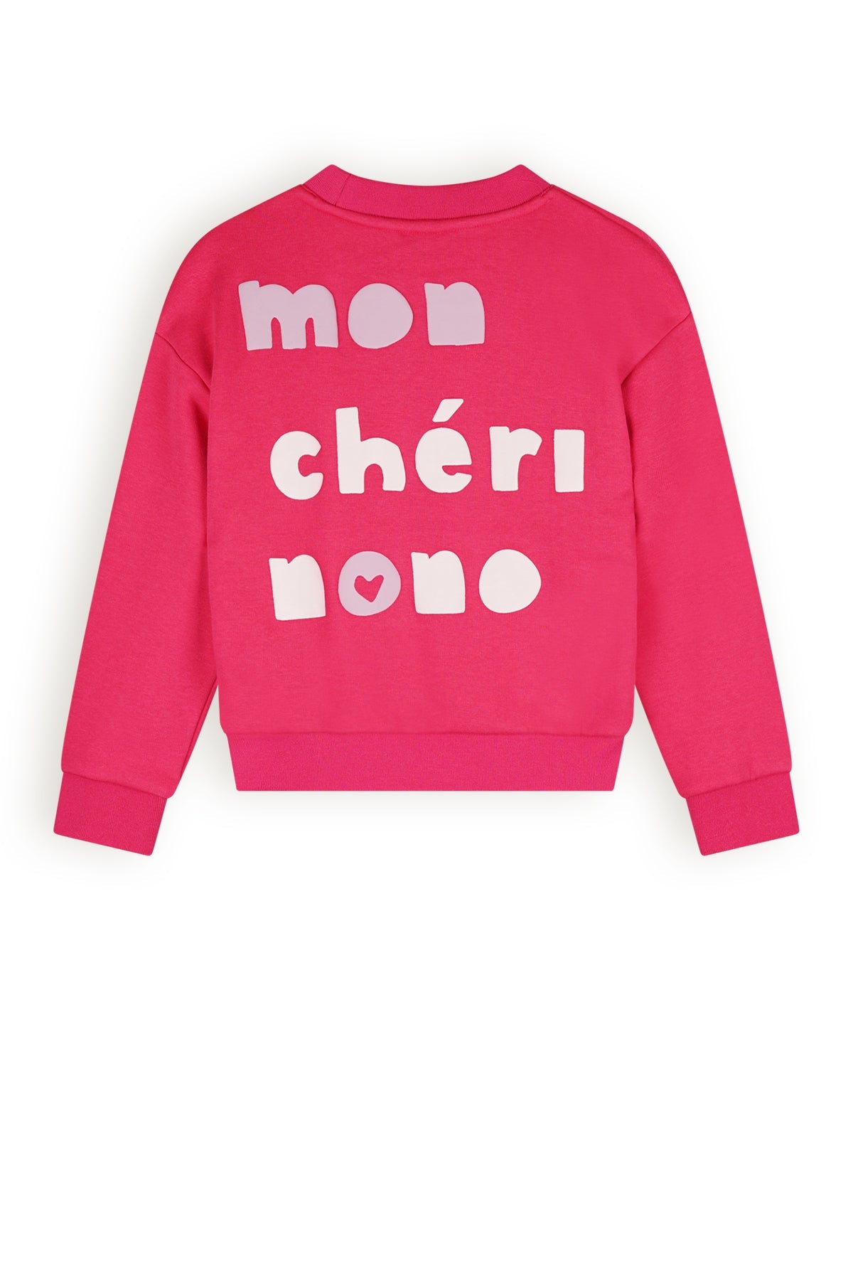 Meisjes Konono logo sweater in soft furry sweat van NoNo in de kleur Azalea Pink in maat 134-140.