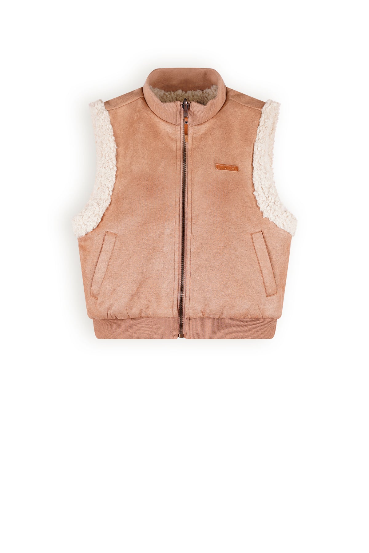 NoNo Kenna reversible furry spencer with zipper