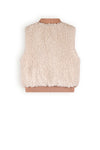 Meisjes Kenna reversible furry spencer with zipper van NoNo in de kleur Taupe in maat 104-116.