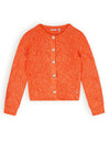 Meisjes Aloha Nebs Yarn knitted cardigan van NoNo in de kleur Flame Red in maat 134-140.