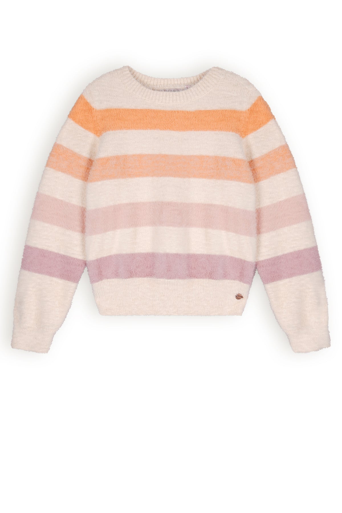 NoNo Ketan Fluffy yarn Knitted Striped Sweater