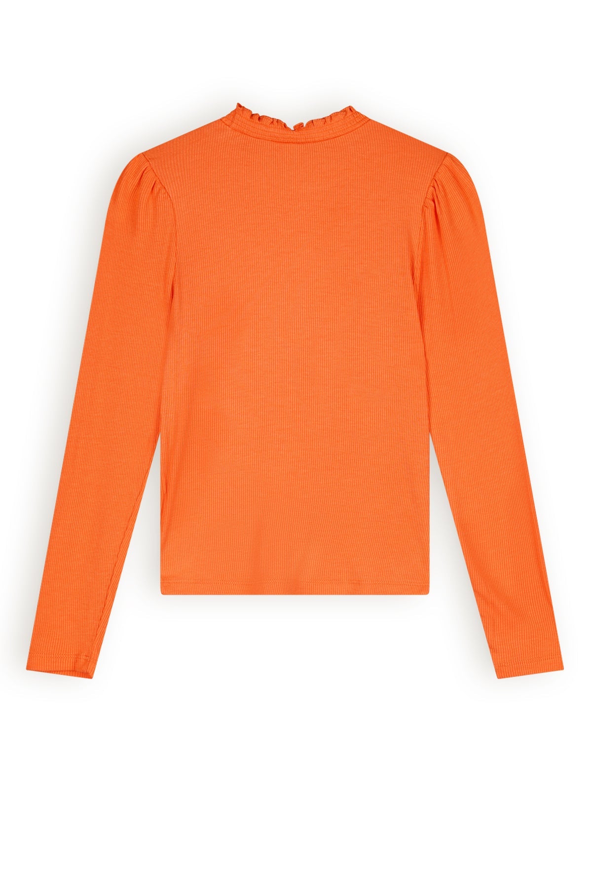 Meisjes Koss rib jersey tshirt van NoNo in de kleur Flame Red in maat 134-140.